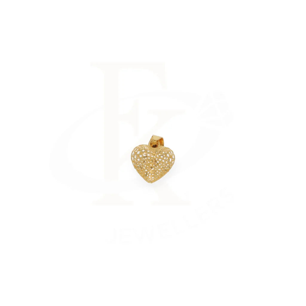 Gold Heart Pendant 21Kt - Fkjpnd21Km8206 Pendants