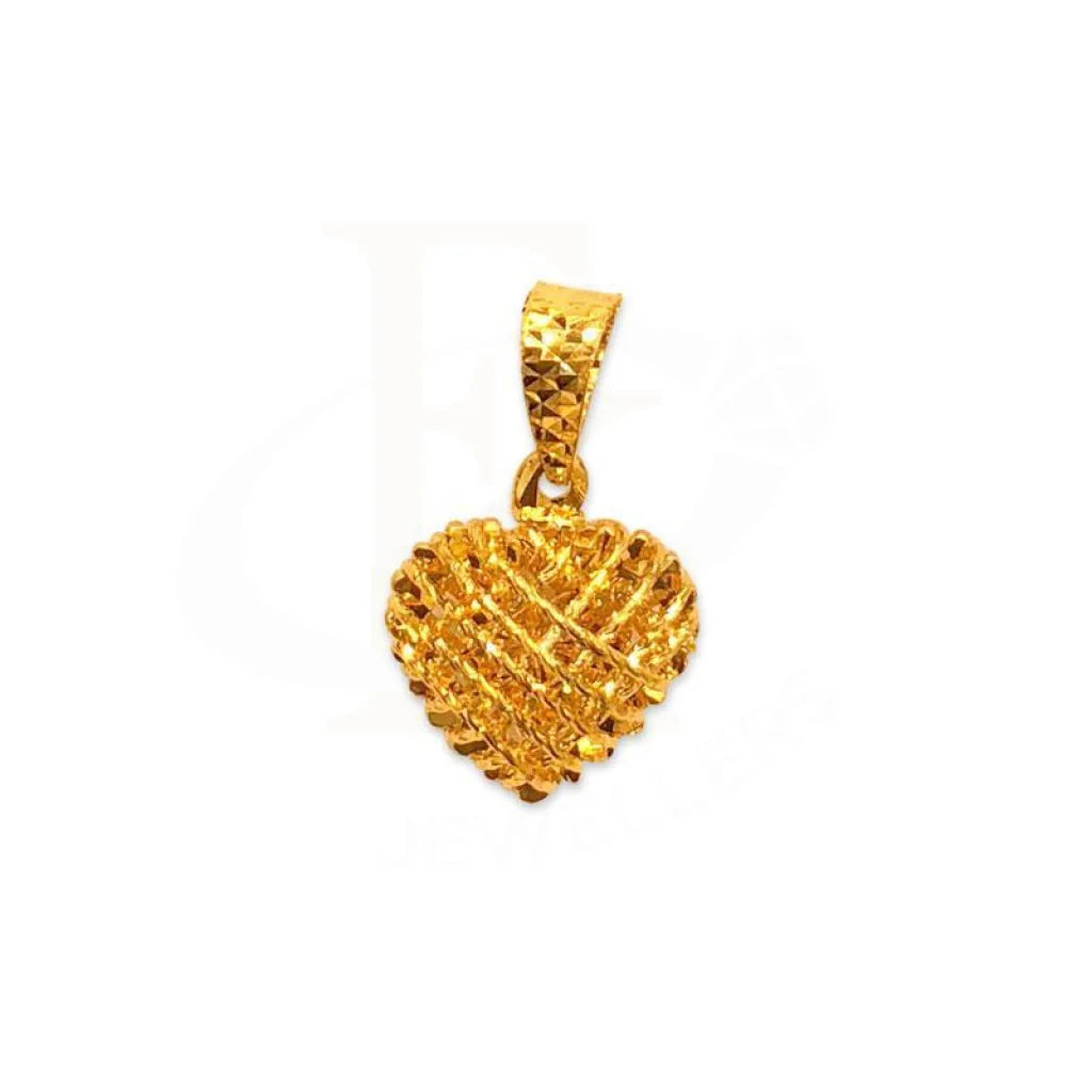 Gold Heart Pendant 22Kt - Fkjpnd1553 Pendants