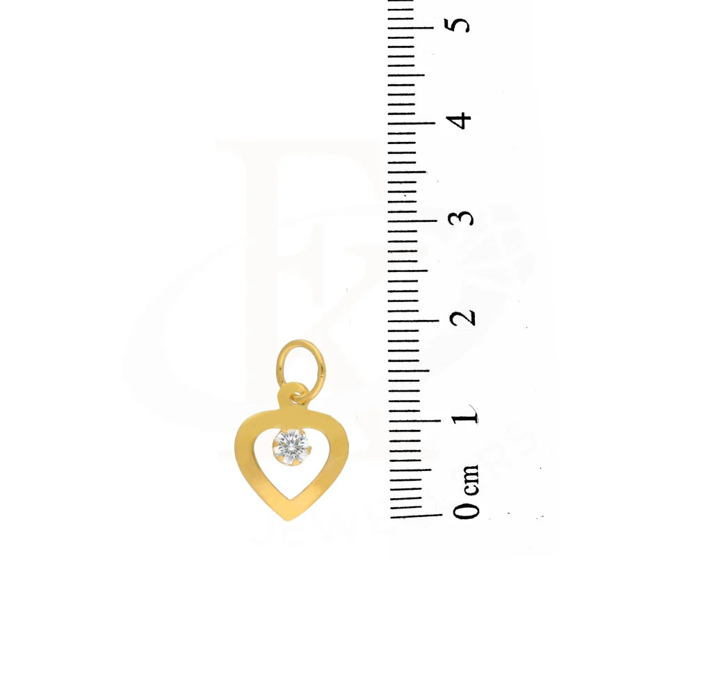 Gold Heart Pendant 22Kt - Fkjpnd22K3038 Pendants