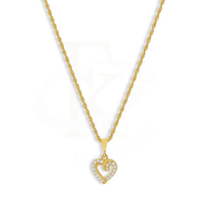 Gold Heart Pendant Set (Necklace Earrings And Ring) 18Kt - Fkjnklst18K2447 Sets