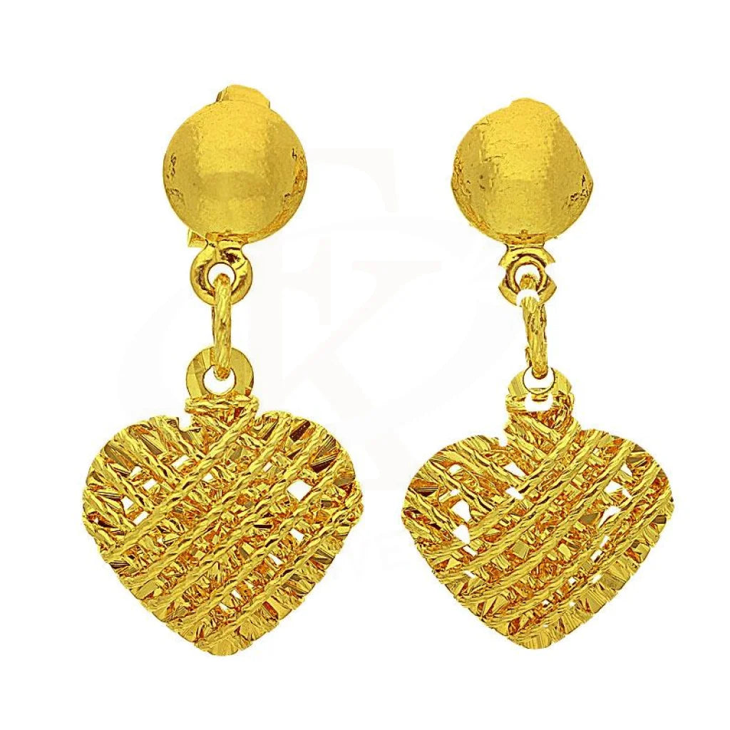 Gold Heart Pendant Set (Necklace Earrings And Ring) 18Kt - Fkjnklst2042 Sets