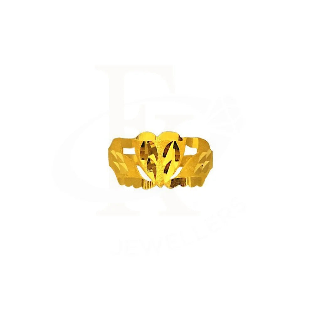 Gold Heart Ring 22Kt - Fkjrn1718 Rings