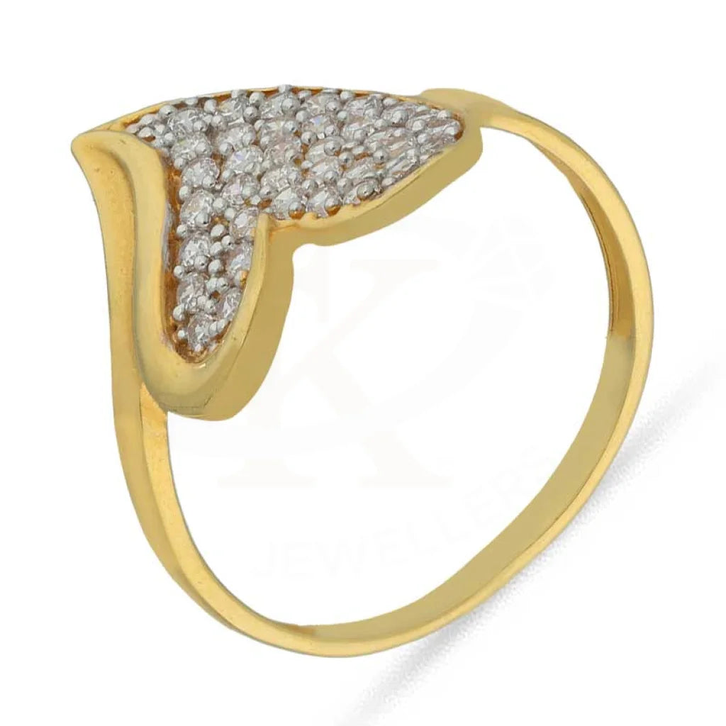 Gold Heart Ring 22Kt - Fkjrn22K3177 Rings