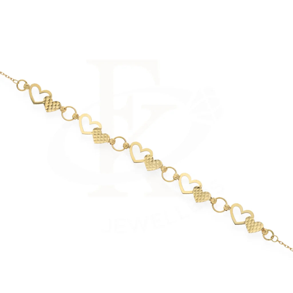 Gold Heart Shaped Anklet 18Kt - Fkjankl18K7852 Anklets