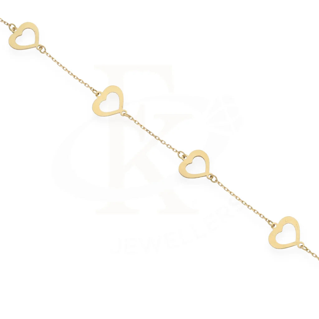 Gold Heart Shaped Anklet 18Kt - Fkjankl18K7855 Anklets