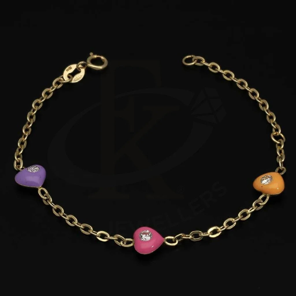 Gold Heart Shaped Baby Bracelet 18Kt - Fkjbrl18K2984 Bracelets