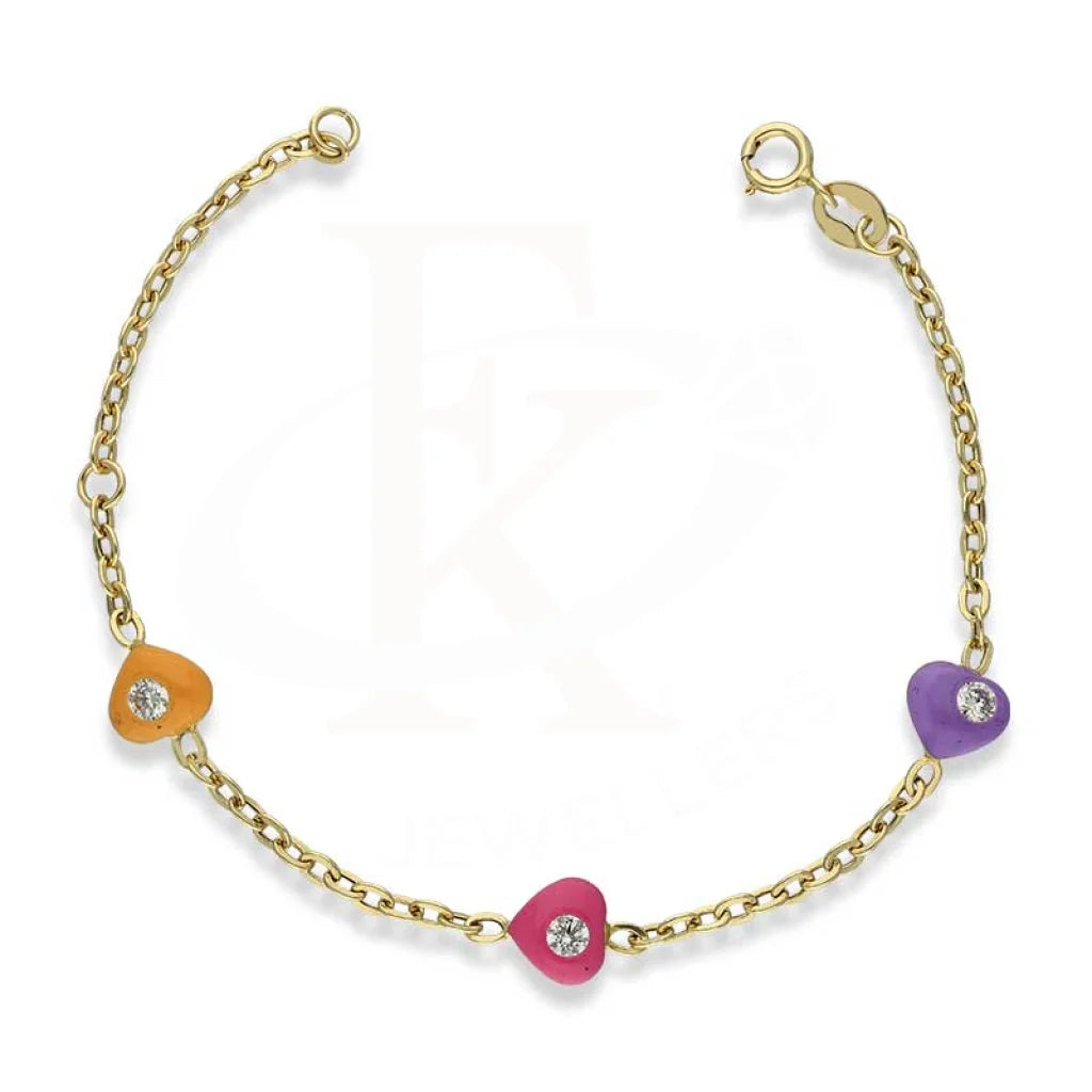 Gold Heart Shaped Baby Bracelet 18Kt - Fkjbrl18K2984 Bracelets