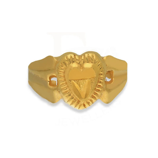 Gold Heart Shaped Baby Ring 22Kt - Fkjrn22K3820 Rings