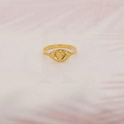 Gold Heart Shaped Baby Ring 22Kt - Fkjrn22K3824 Rings