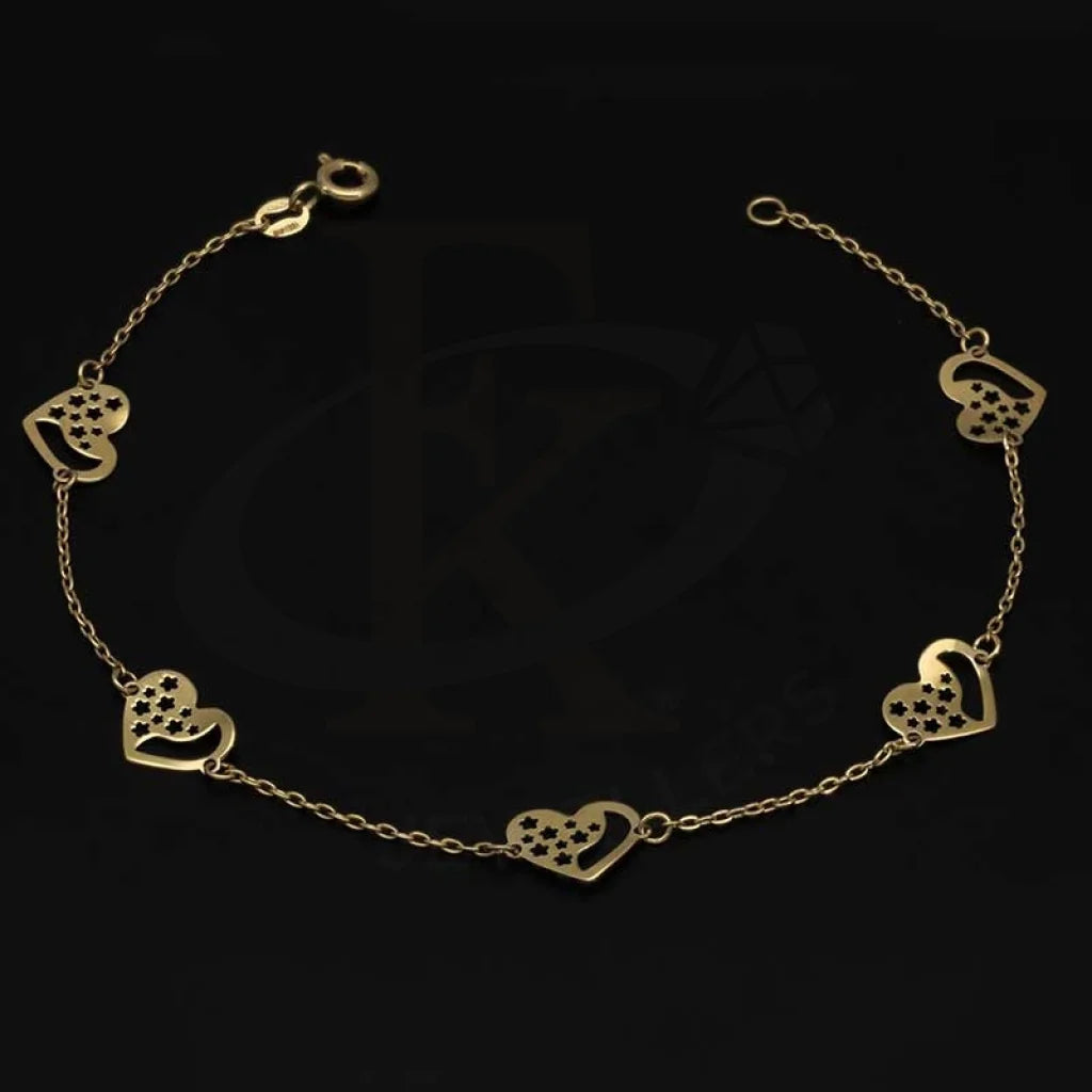 Gold Heart Shaped Bracelet 18Kt - Fkjbrl18K2989 Bracelets