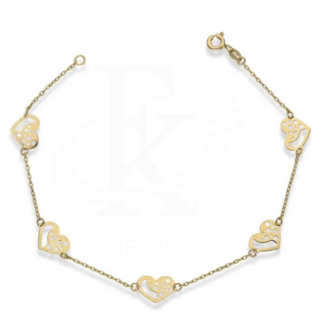 Gold Heart Shaped Bracelet 18Kt - Fkjbrl18K2989 Bracelets