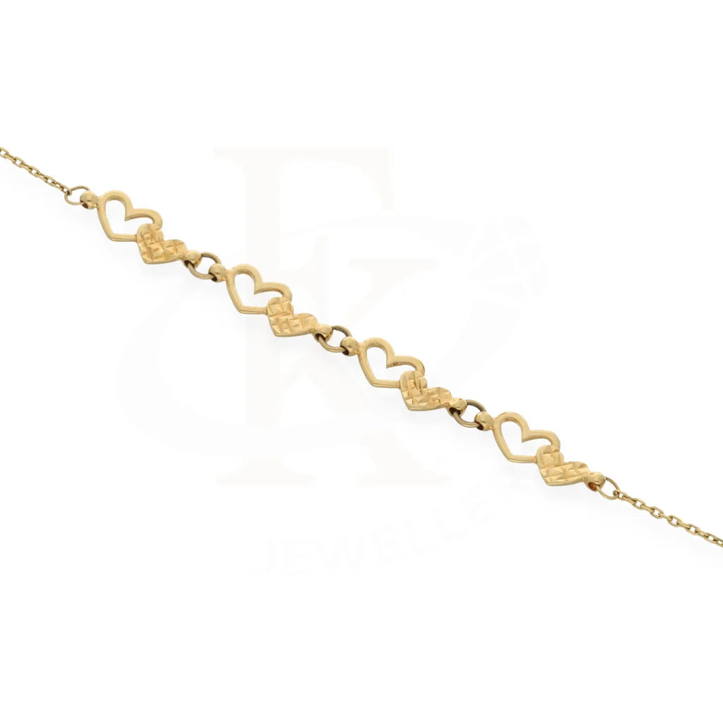 Gold Heart Shaped Bracelet 18Kt - Fkjbrl18K7828 Bracelets