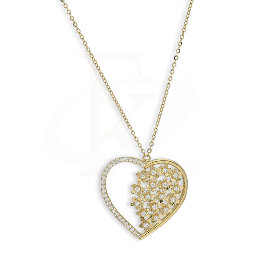 Gold Heart Shaped Necklace 18Kt - Fkjnkl18K5272 Necklaces