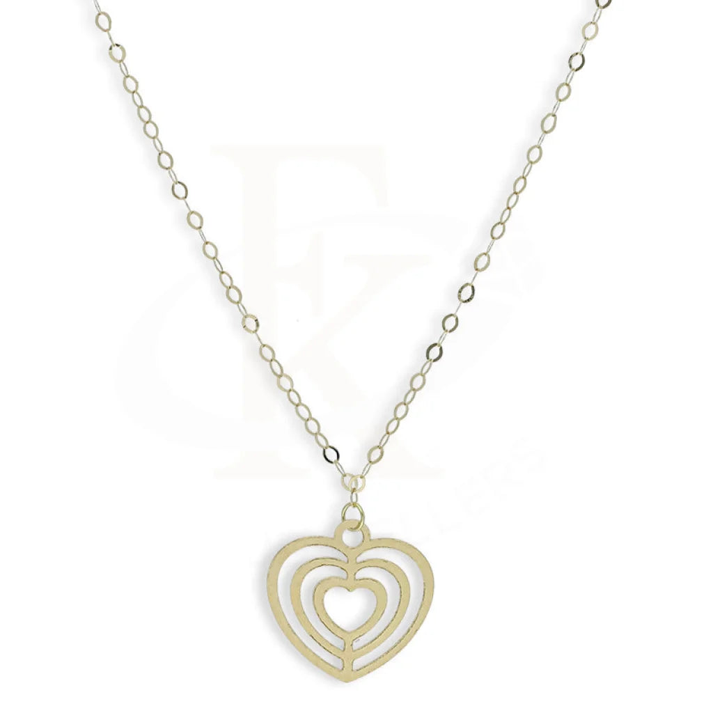 Gold Heart Shaped Necklace 18Kt - Fkjnkl18Km5289 Necklaces