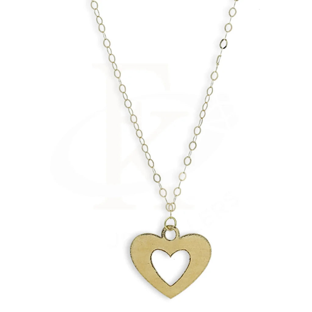 Gold Heart Shaped Necklace 18Kt - Fkjnkl18Km5296 Necklaces