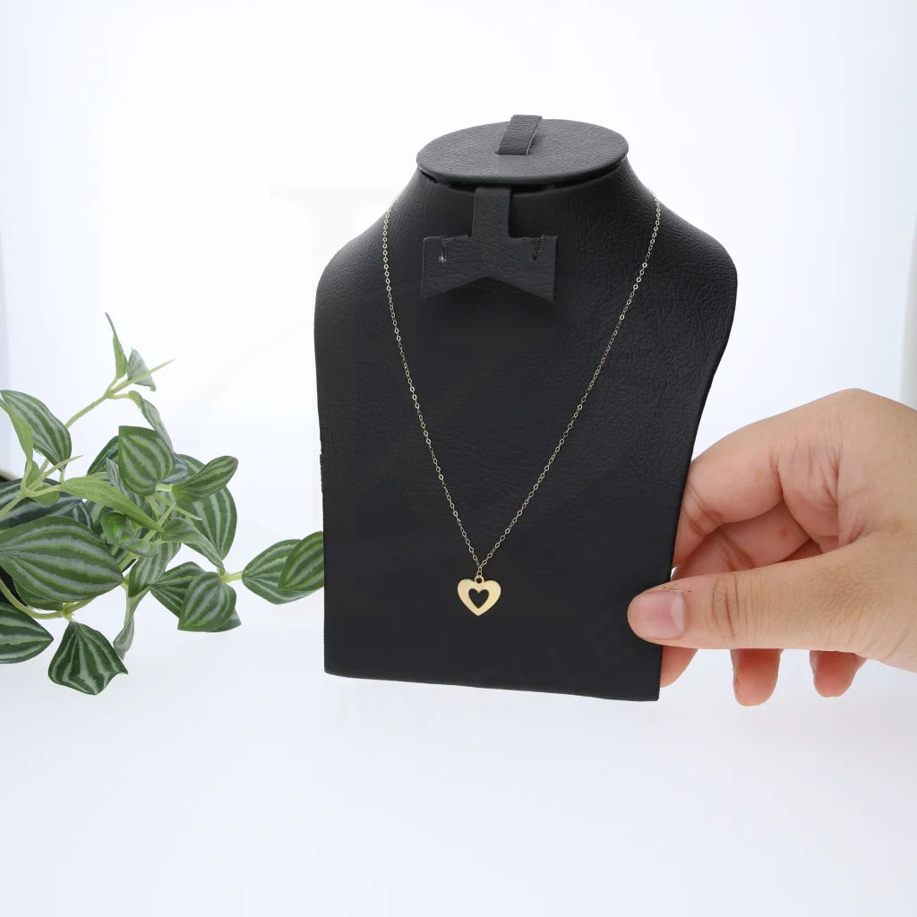 Gold Heart Shaped Necklace 18Kt - Fkjnkl18Km5296 Necklaces