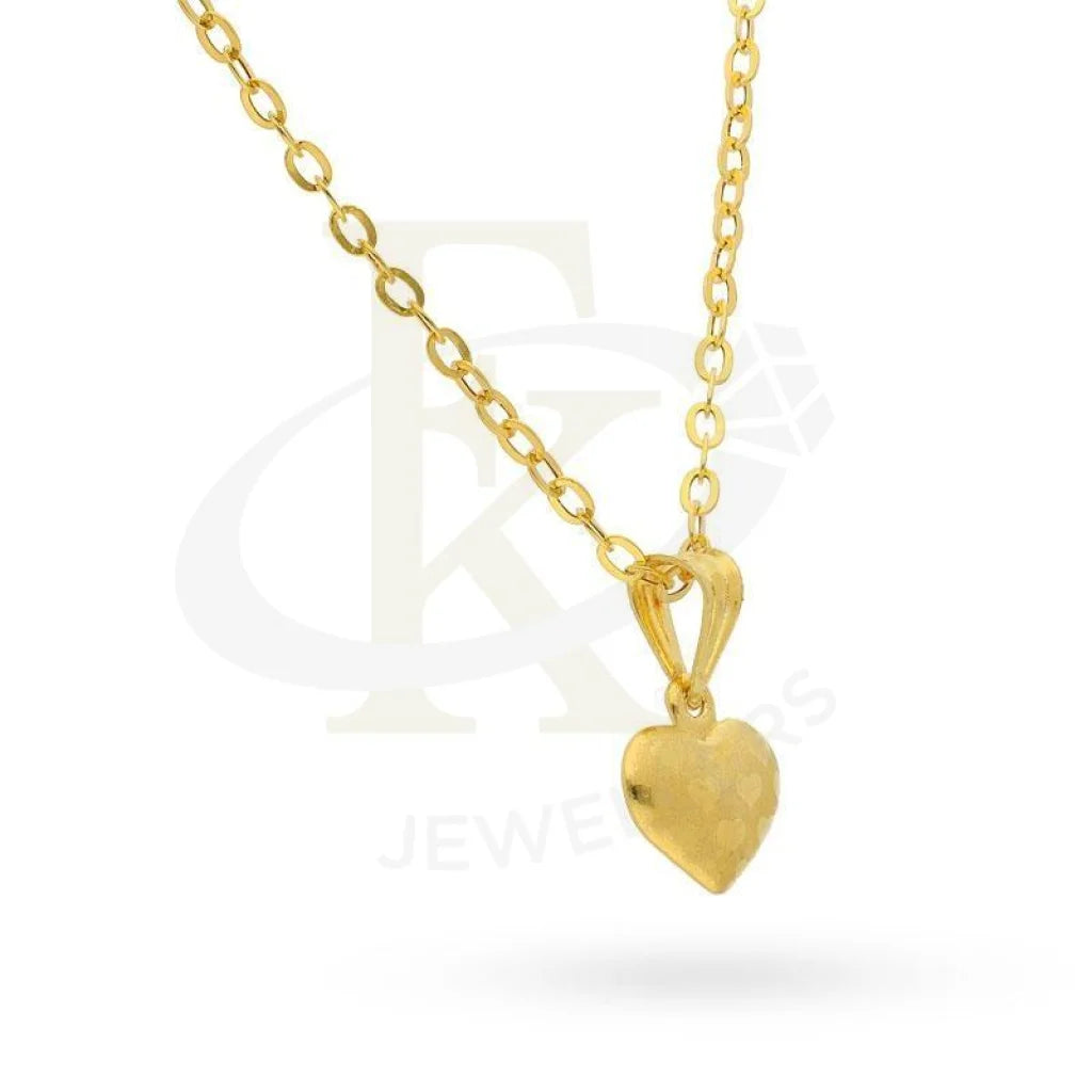 Gold Heart Shaped Necklace (Chain With Pendant) 18Kt - Fkjnkl18K2652 Necklaces