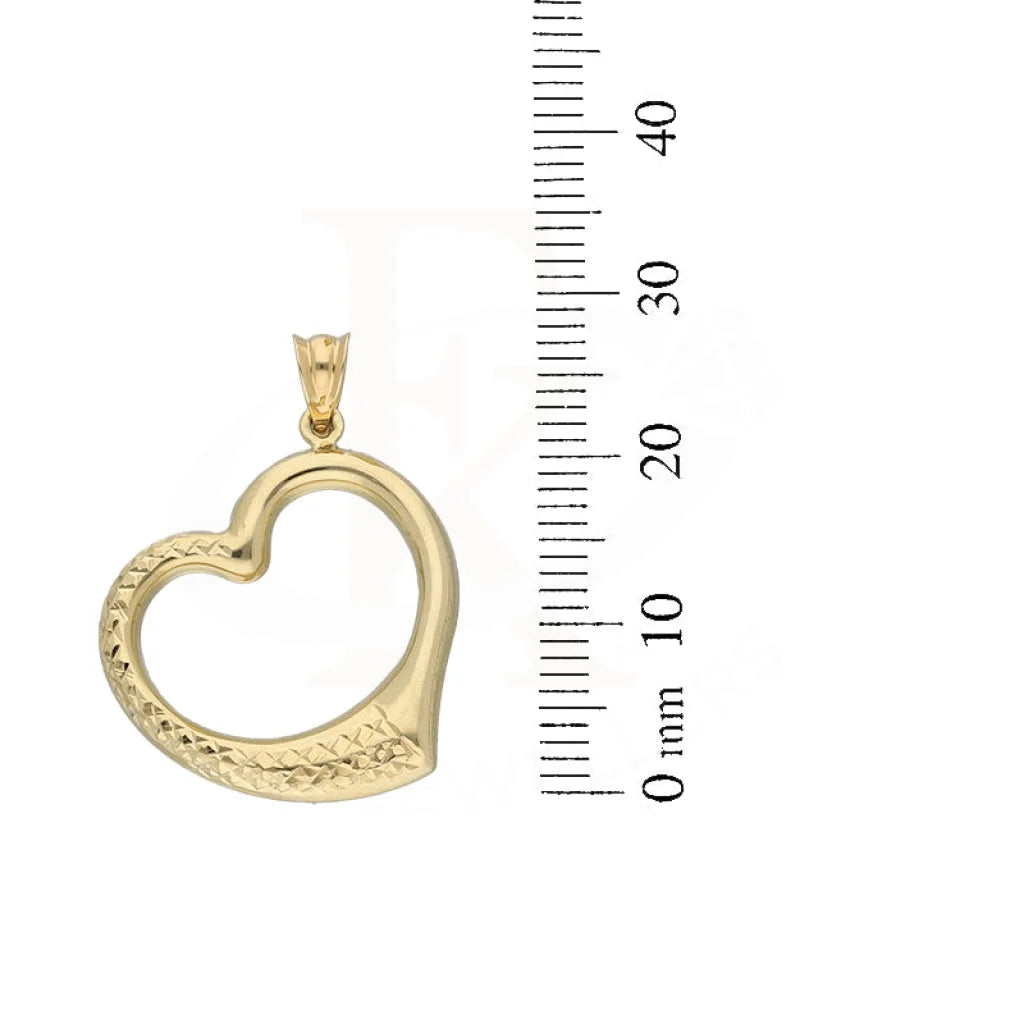 Gold Heart Shaped Pendant 18Kt - Fkjpnd18K5466 Pendants