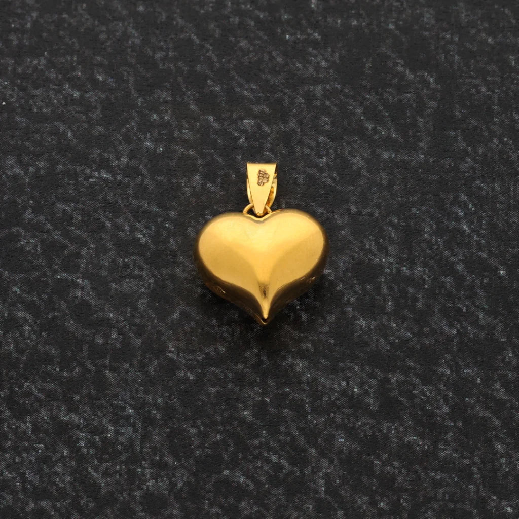 Gold Heart Shaped Pendant 21Kt - Fkjpnd21Km8525 Pendants