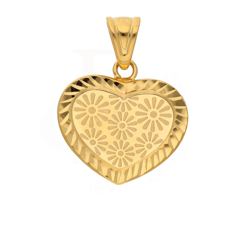 Gold Heart Shaped Pendant 21Kt - Fkjpnd21K8562 Pendants