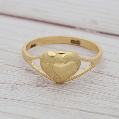 Gold Heart Shaped Ring 18Kt - Fkjrn18K3247 Rings