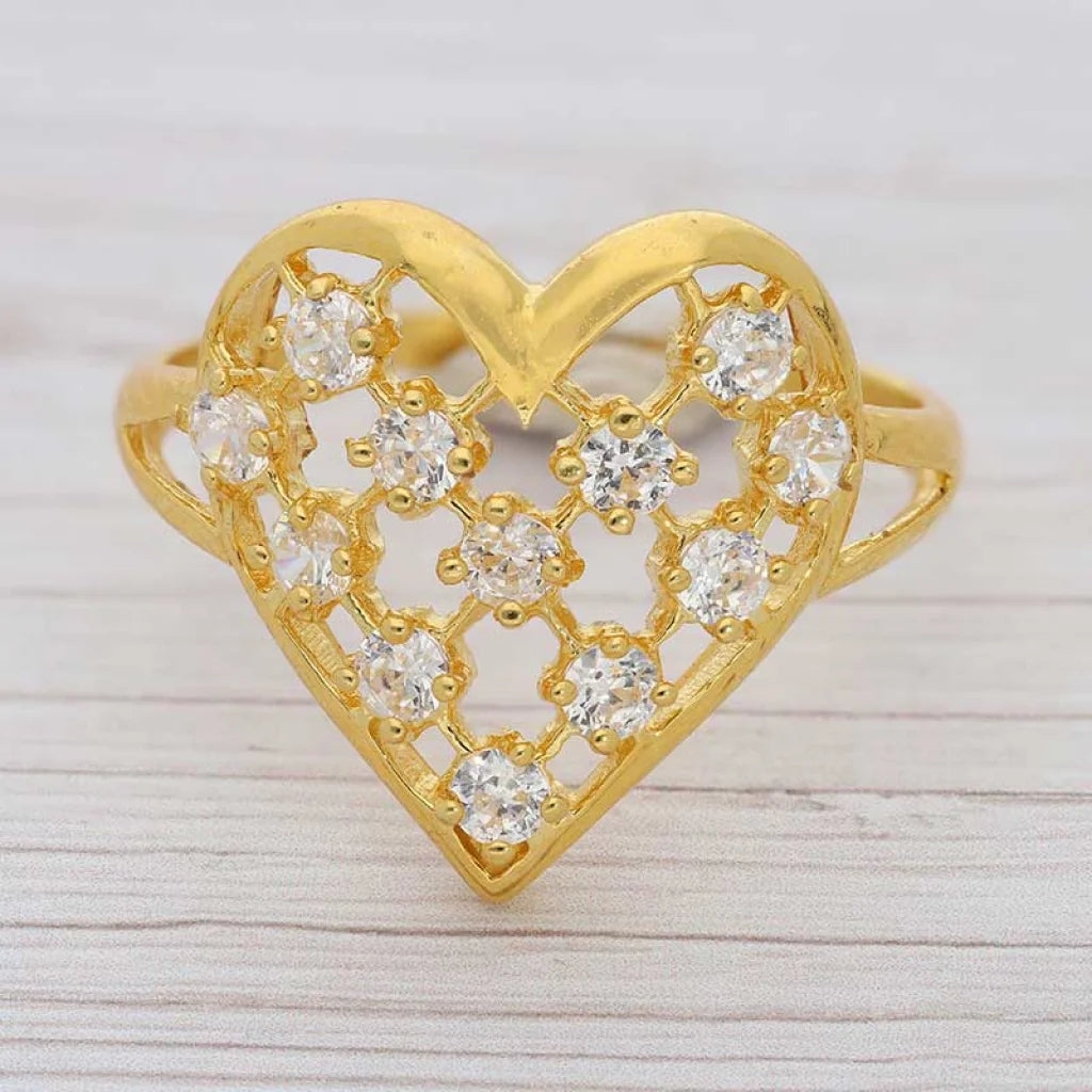 Gold Heart Shaped Ring 18Kt - Fkjrn18K3278 Rings