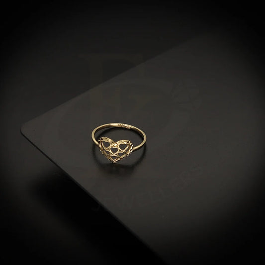 Gold Heart Shaped Ring 18Kt - Fkjrn18K5498 Rings