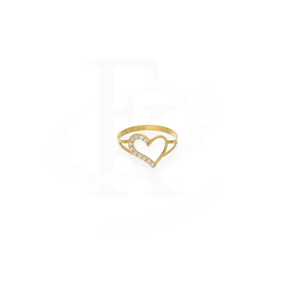 Gold Heart Shaped Ring 18Kt - Fkjrn18K7879 Rings