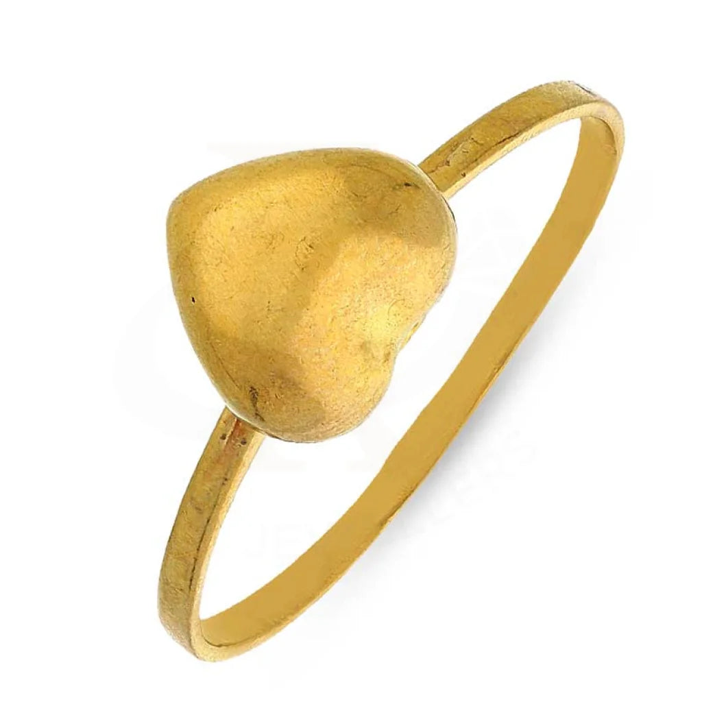 Gold Heart Shaped Ring 21Kt - Fkjrn21K2612 Rings