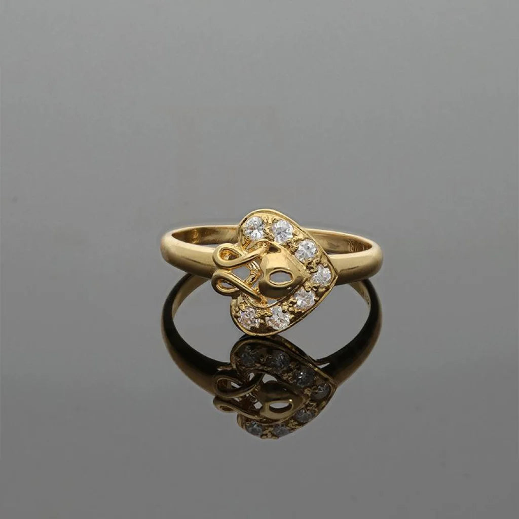 Gold Heart Shaped Ring In 18Kt - Fkjrn18K2768 Rings