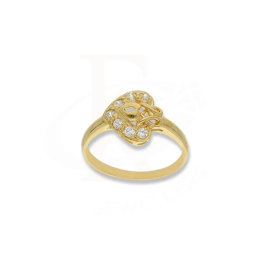 Gold Heart Shaped Ring In 18Kt - Fkjrn18K2768 Rings