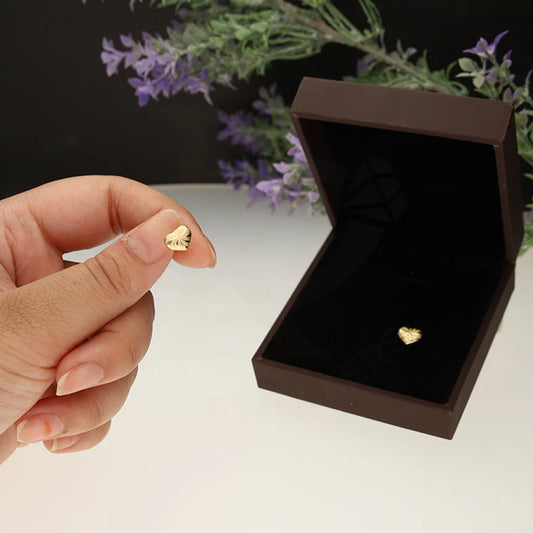 Gold Heart Shaped Stud Earrings 18Kt - Fkjern18K5250