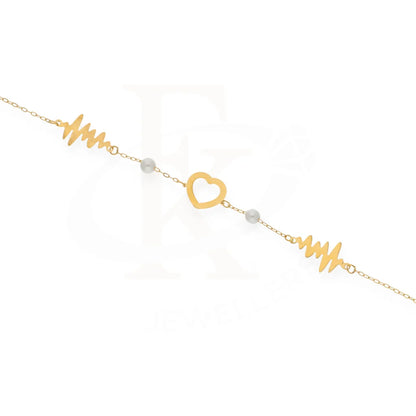 Gold Heart With Heartbeat Bracelet 21Kt - Fkjbrl21Km7954 Bracelets