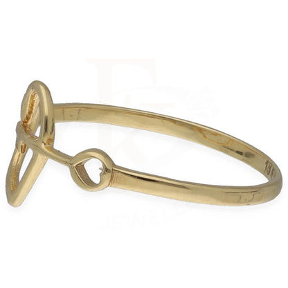 Gold Heart With Key Shaped Ring 18Kt - Fkjrn18K7344 Rings