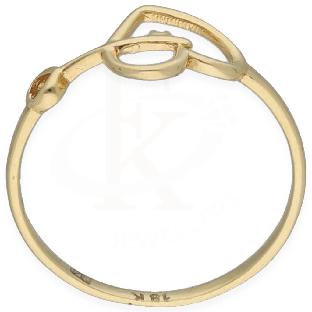 Gold Heart With Key Shaped Ring 18Kt - Fkjrn18K7344 Rings