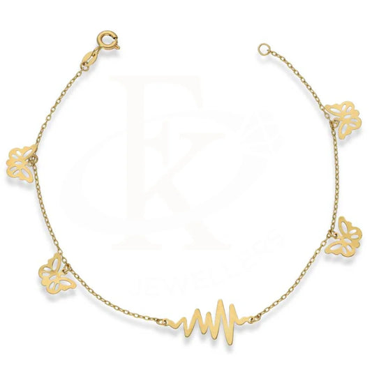 Gold Heartbeat And Butterfly Bracelet 18Kt - Fkjbrl18K2992 Bracelets