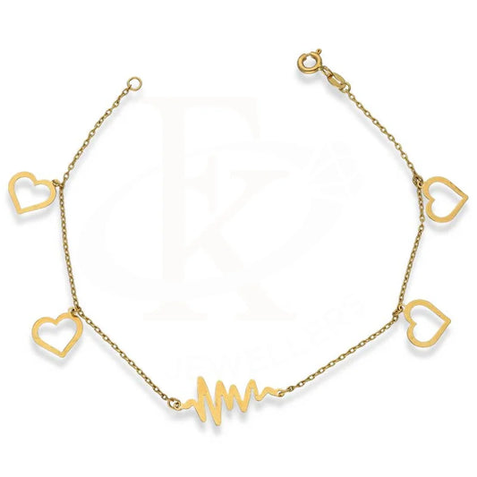 Gold Heartbeat And Hearts Bracelet 18Kt - Fkjbrl18K2993 Bracelets