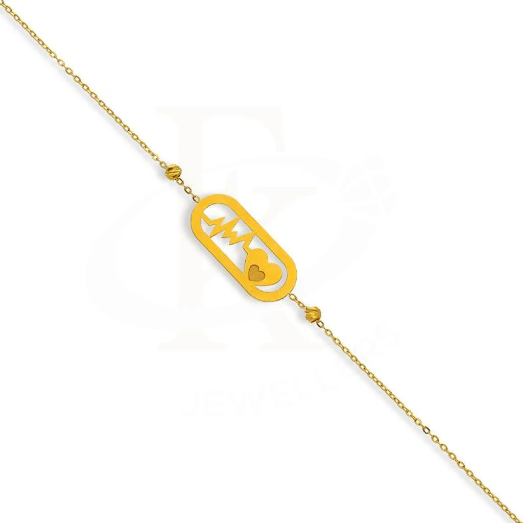 Gold Heartbeat Bracelet 21Kt - Fkjbrl21K2533 Bracelets