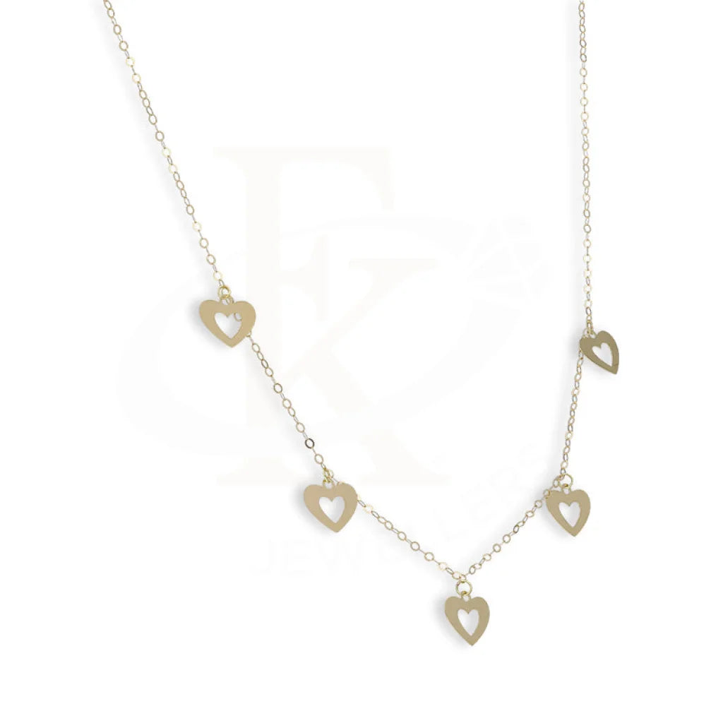 Gold Hearts Necklace 18Kt - Fkjnkl18Km5346 Necklaces