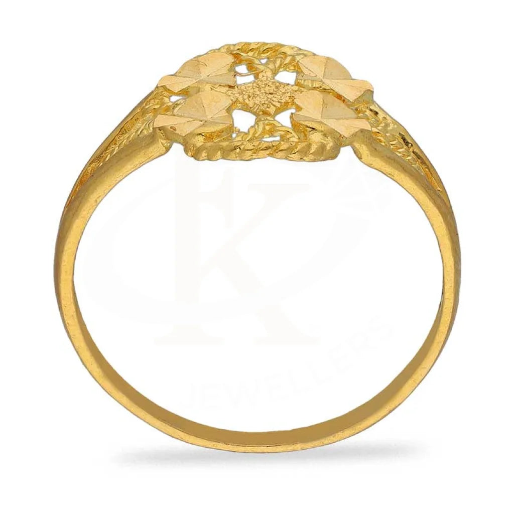 Gold Hearts Shaped Ring 22Kt - Fkjrn22K3659 Rings