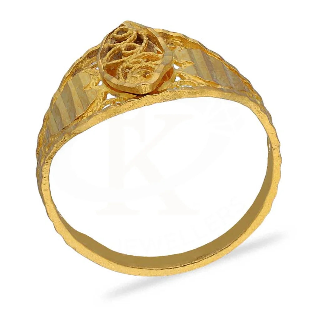 Gold Hearts Shaped Ring 22Kt - Fkjrn22K3661 Rings