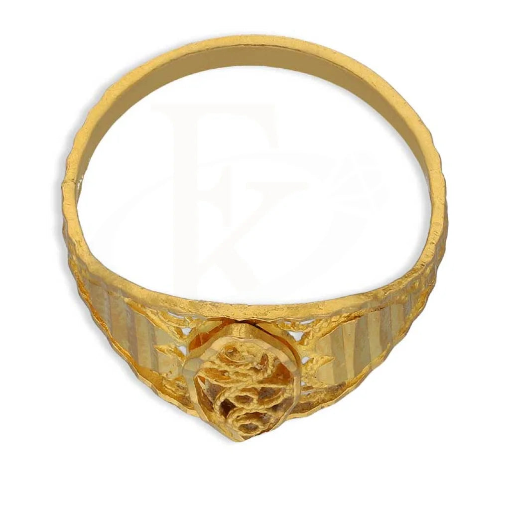 Gold Hearts Shaped Ring 22Kt - Fkjrn22K3661 Rings