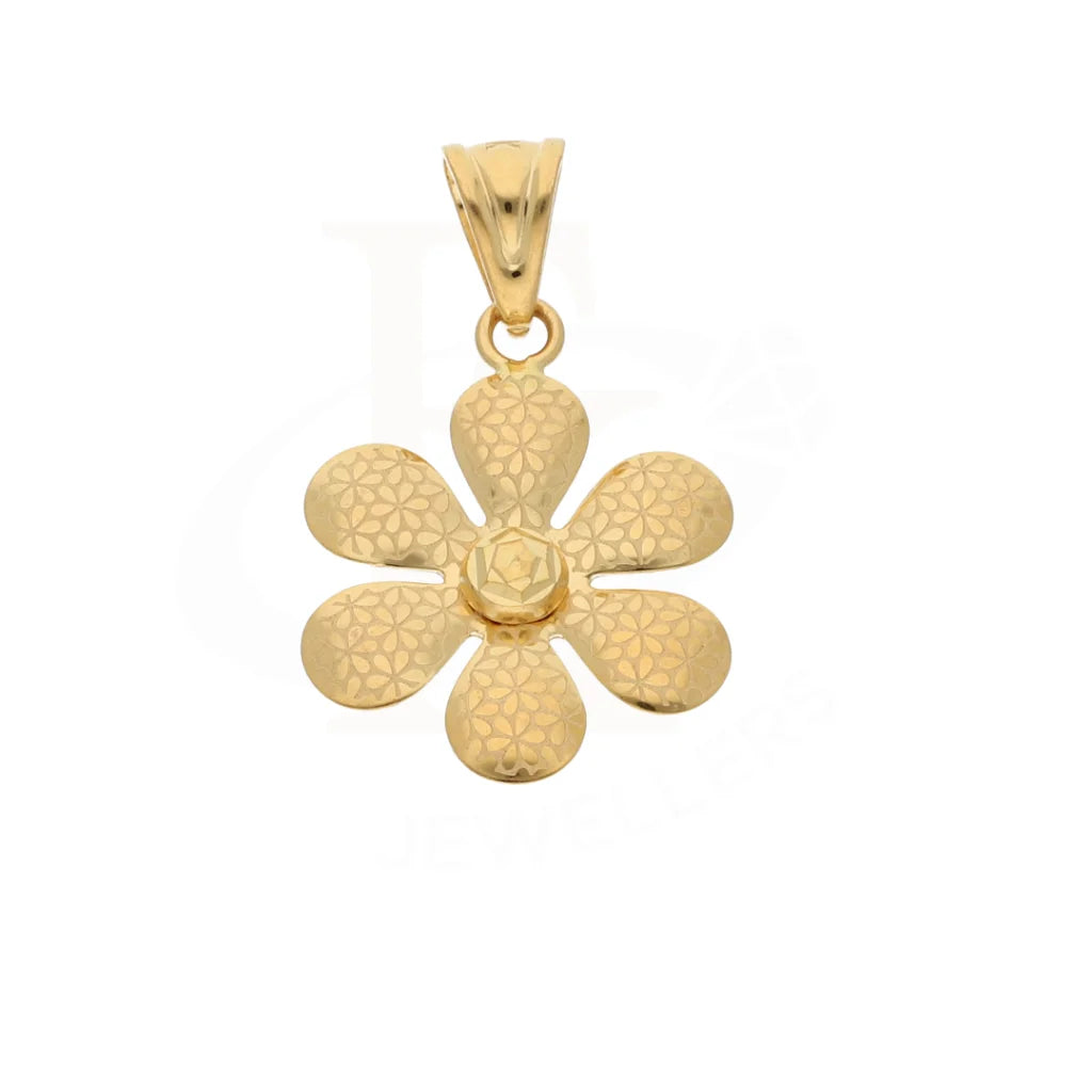 Gold Hollow Flower Shaped Pendant 21Kt - Fkjpnd21Km8531 Pendants