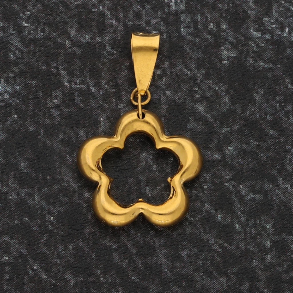 Gold Hollow Flower Shaped Pendant 21Kt - Fkjpnd21K8560 Pendants