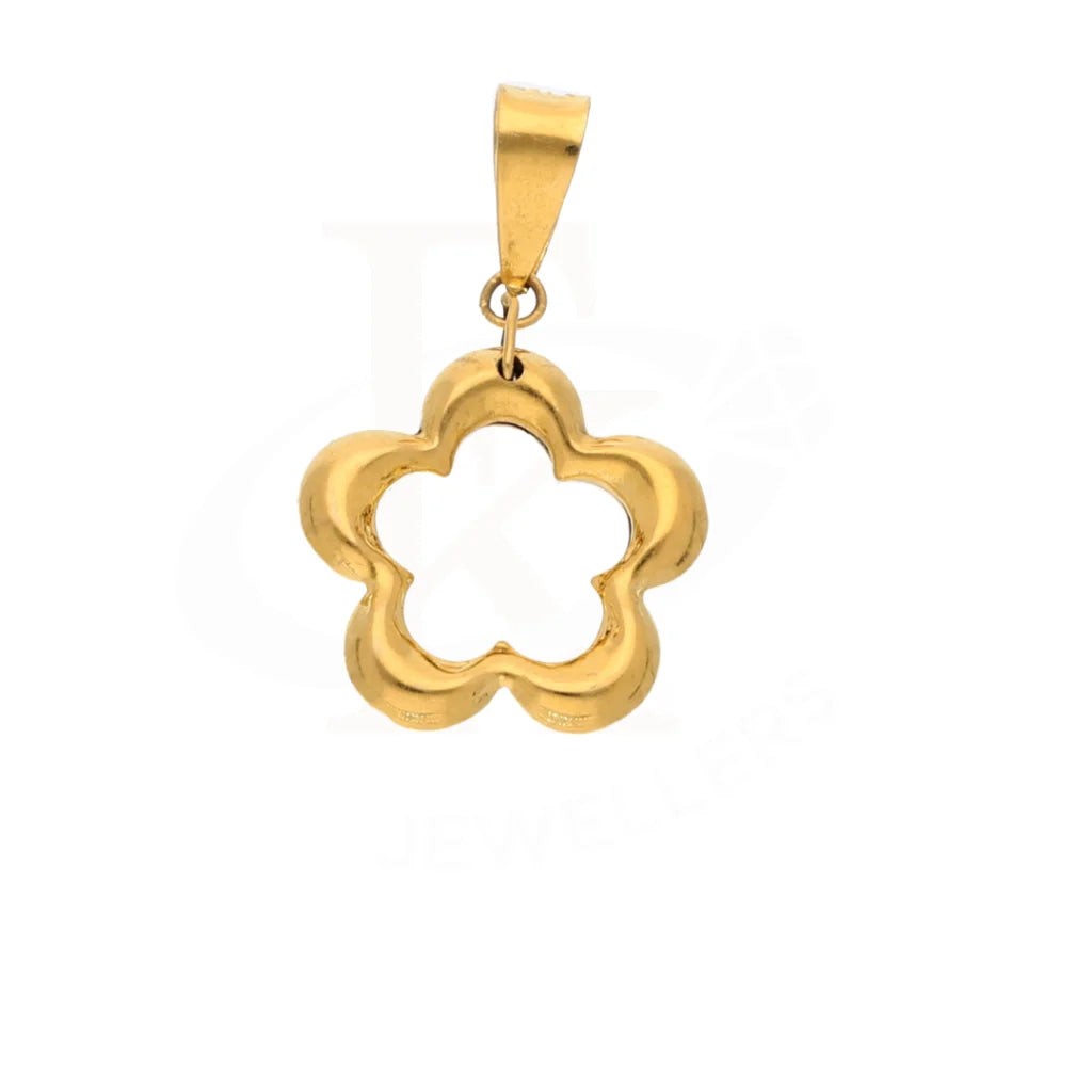 Gold Hollow Flower Shaped Pendant 21Kt - Fkjpnd21K8560 Pendants