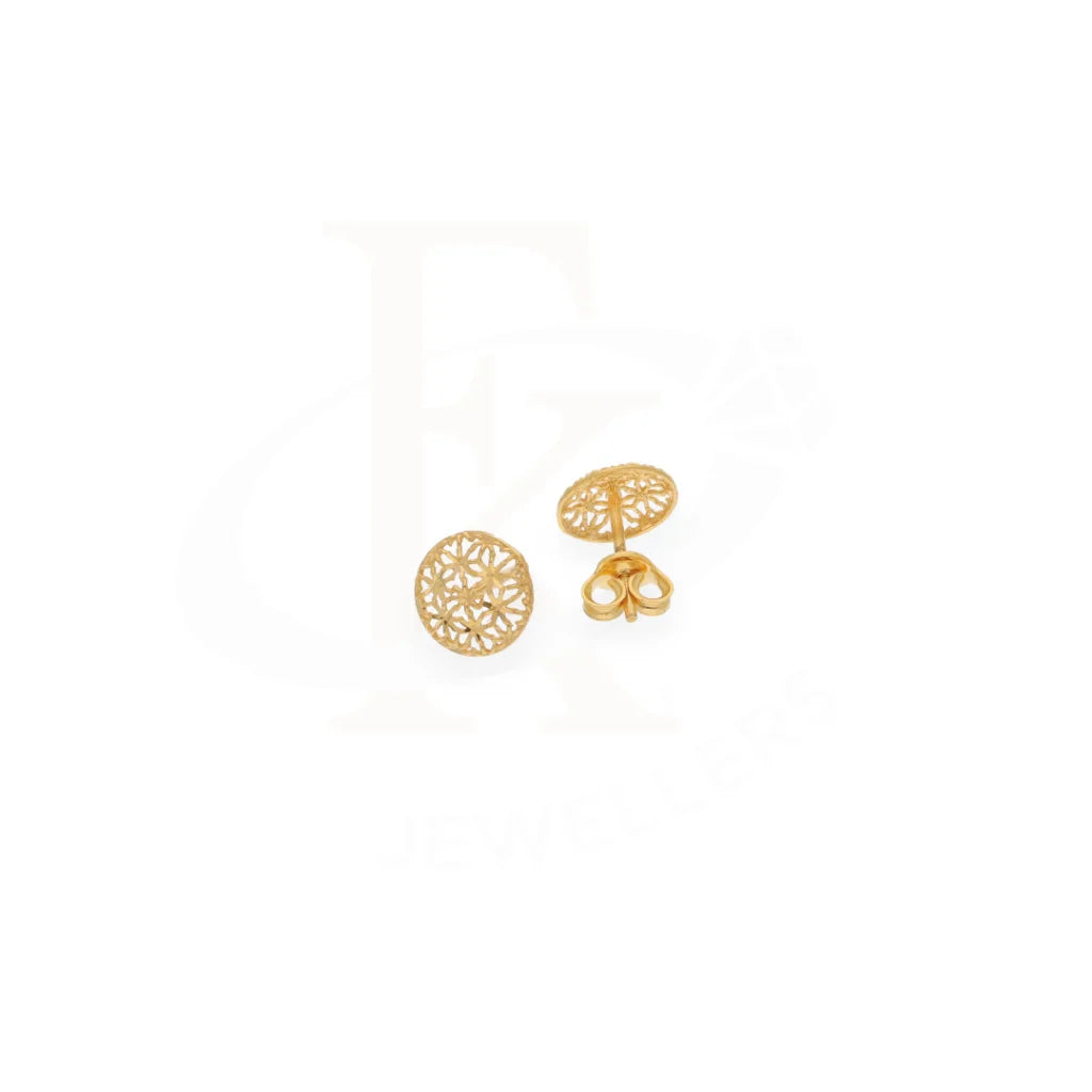 Gold Hollow Flower Shaped Pendant Set (Necklace Earrings And Ring) 21Kt - Fkjnklst21Km8049 Sets