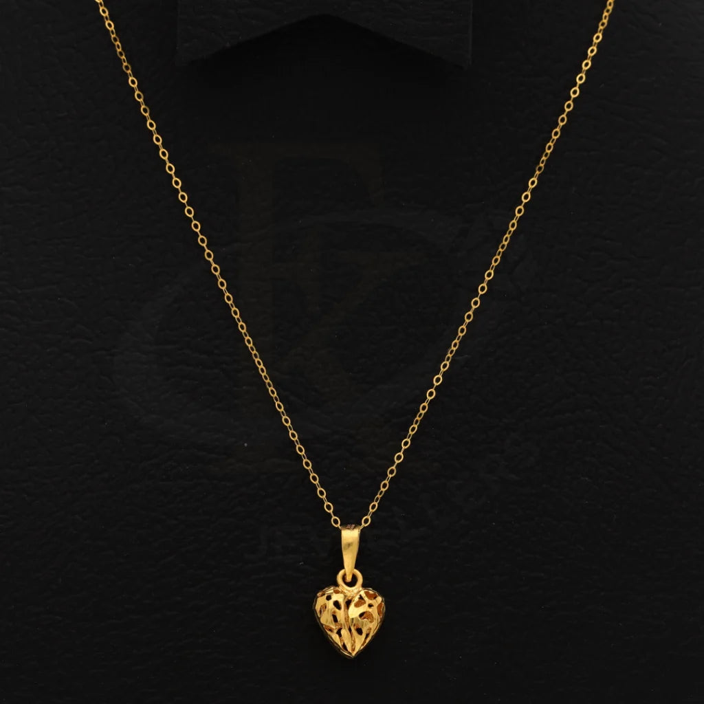 Copy Of Gold Hollow Heart Shaped Pendant 21Kt - Fkjnkl21Km8656 Pendants