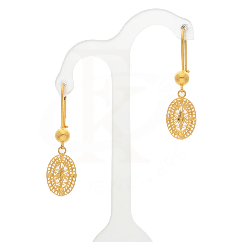 Gold Hollow Leaf Shaped Pendant Set (Necklace Earrings And Ring) 21Kt - Fkjnklst21Km8511 Sets