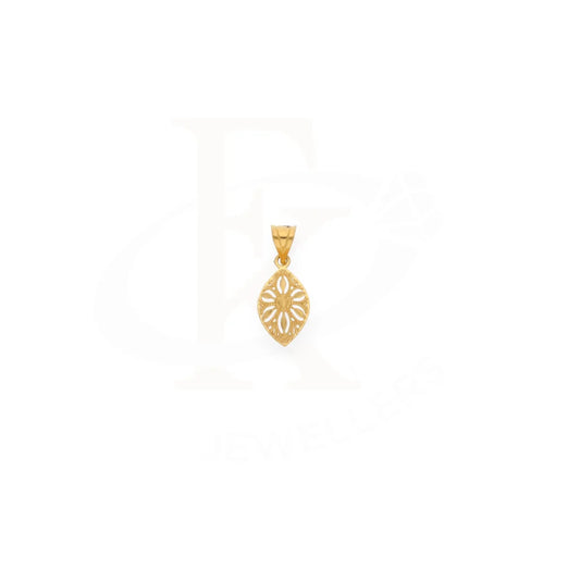 Gold Flower Shaped Hollow Pendant 21Kt - Fkjpnd21Km7947 Necklaces