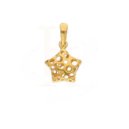 Gold Hollow Star Shaped Pendant 21Kt - Fkjpnd21Km8615 Pendants